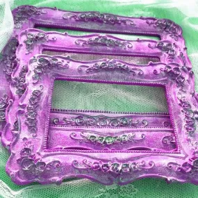 1 moule silicone cadre photo rectangle 21cm fleur pour pâte polymère fimo platre wepam resine cire savon argile k358