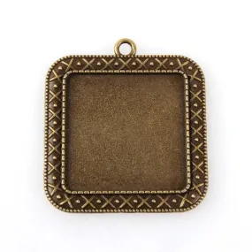 10 supports cabochons de 30mm bronze, pendentifs cabochons 44ab