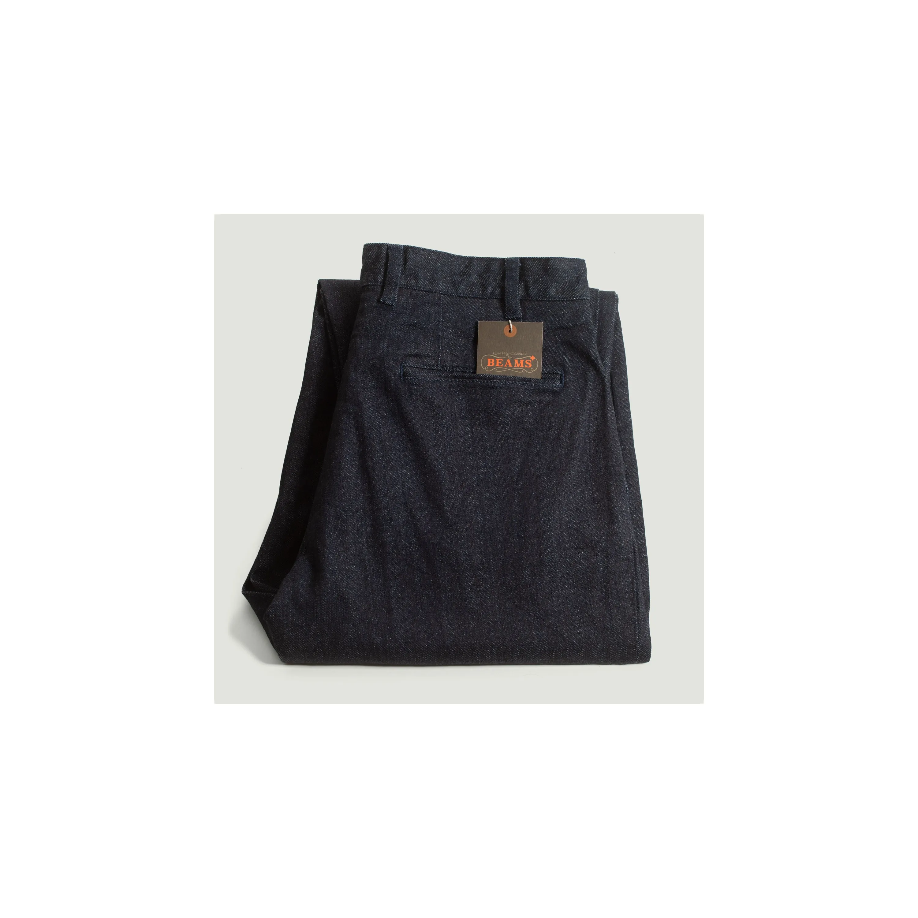 2 Pleats Tapered Denim Indigo