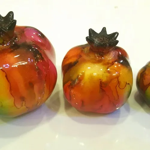 3 moules silicone grenade thème fruit 3d pour bougie pâte polymère fimo plâtre wepam porcelaine savon k717 17k290