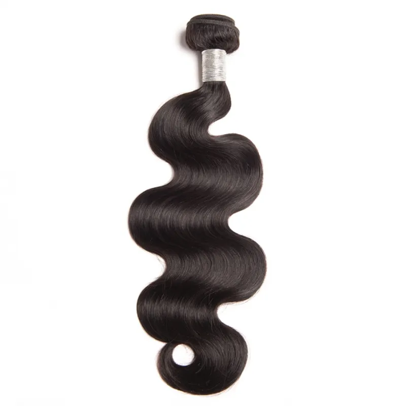 3 Paquets Avec 13X4 Dentelle Frontale Brésilienne 100% Cheveux Humains Vague De Corps Péruvien Indien Trames De Cheveux Avec Fro