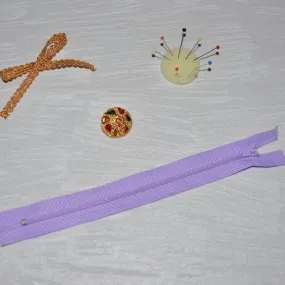 30 cms - lavande - fermeture eclair non séparable