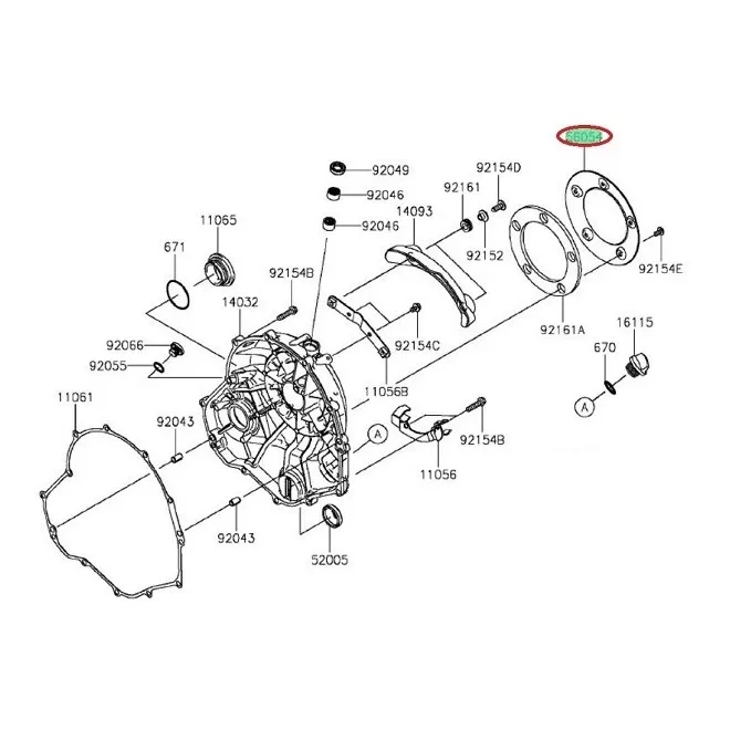 Achat mark,clutch cover  KAWASAKI  MOTOSHOP 35