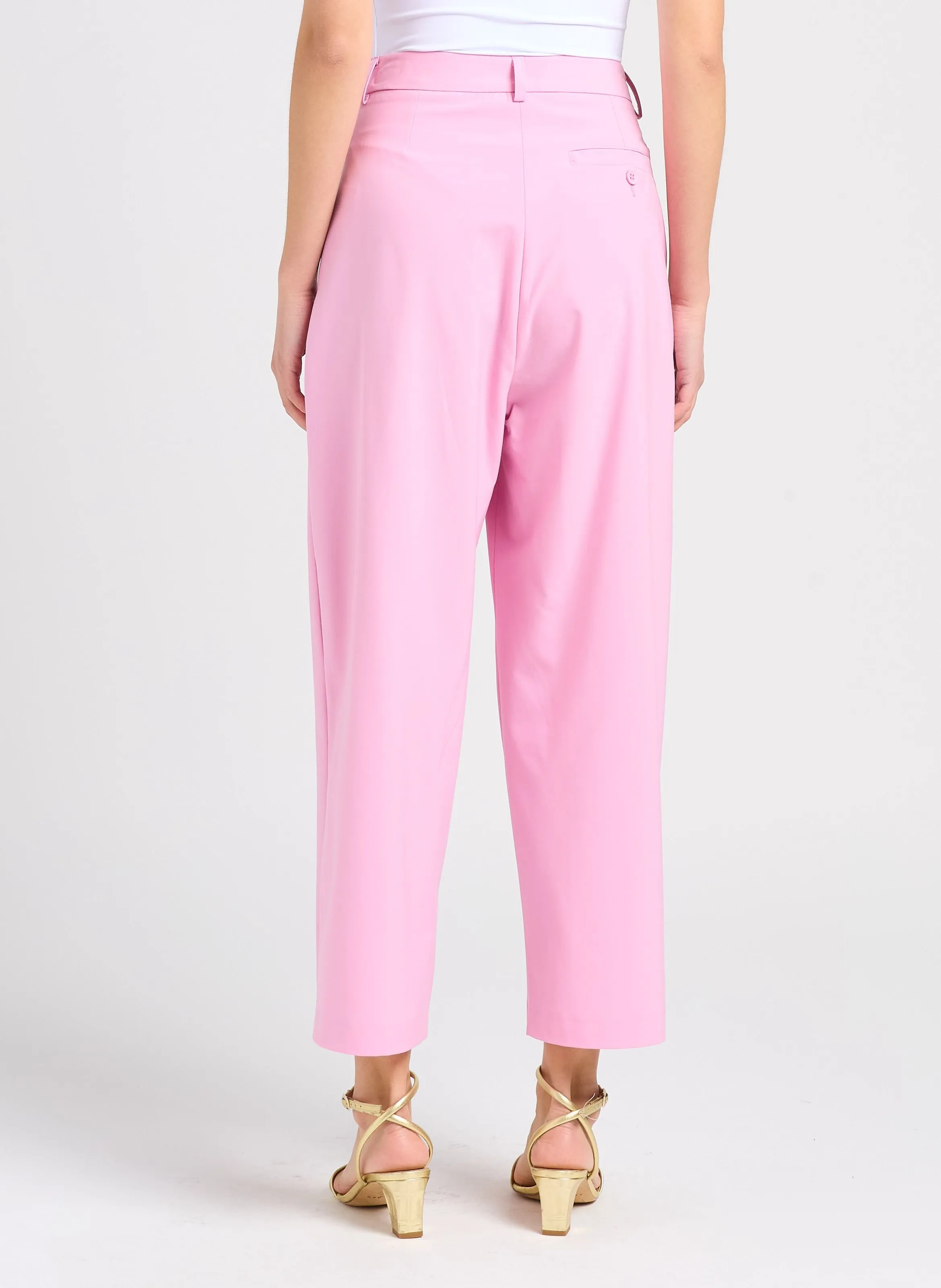 AMERICAN VINTAGE  Pantacourt taille haute kabird - Rose
