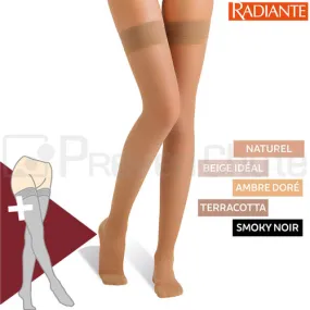 Bas de contention Voilisim Basfix Cuisses Fortes Radiante Grand taillage, Transparent, Jarretière Hypoallergique BasFix, Maillag