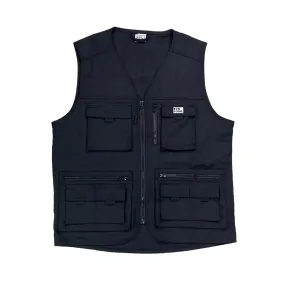 Bonjour. Le Gilet multipoches Charbon