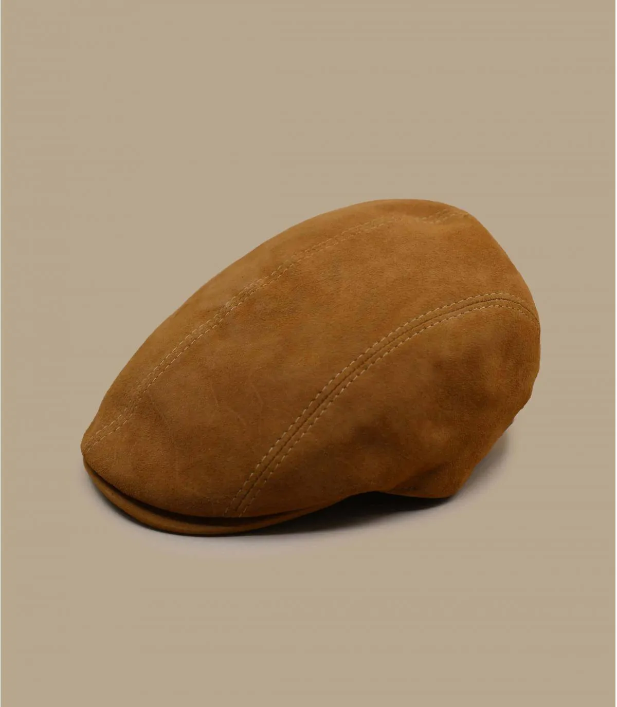 béret cuir beige - Richard cognac Flechet : Headict