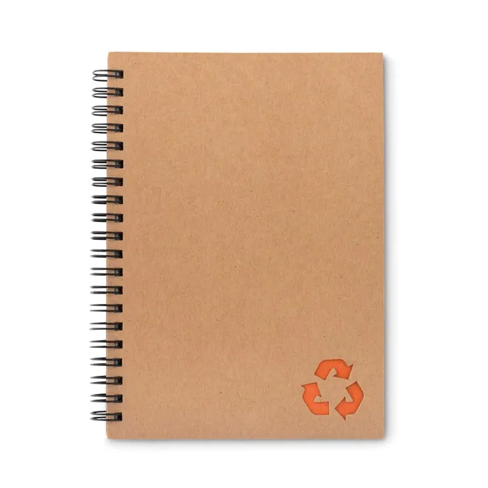 Carnet A5 personnalisé en carton recyclé et papier de pierre - Spirale - STONEBOOK