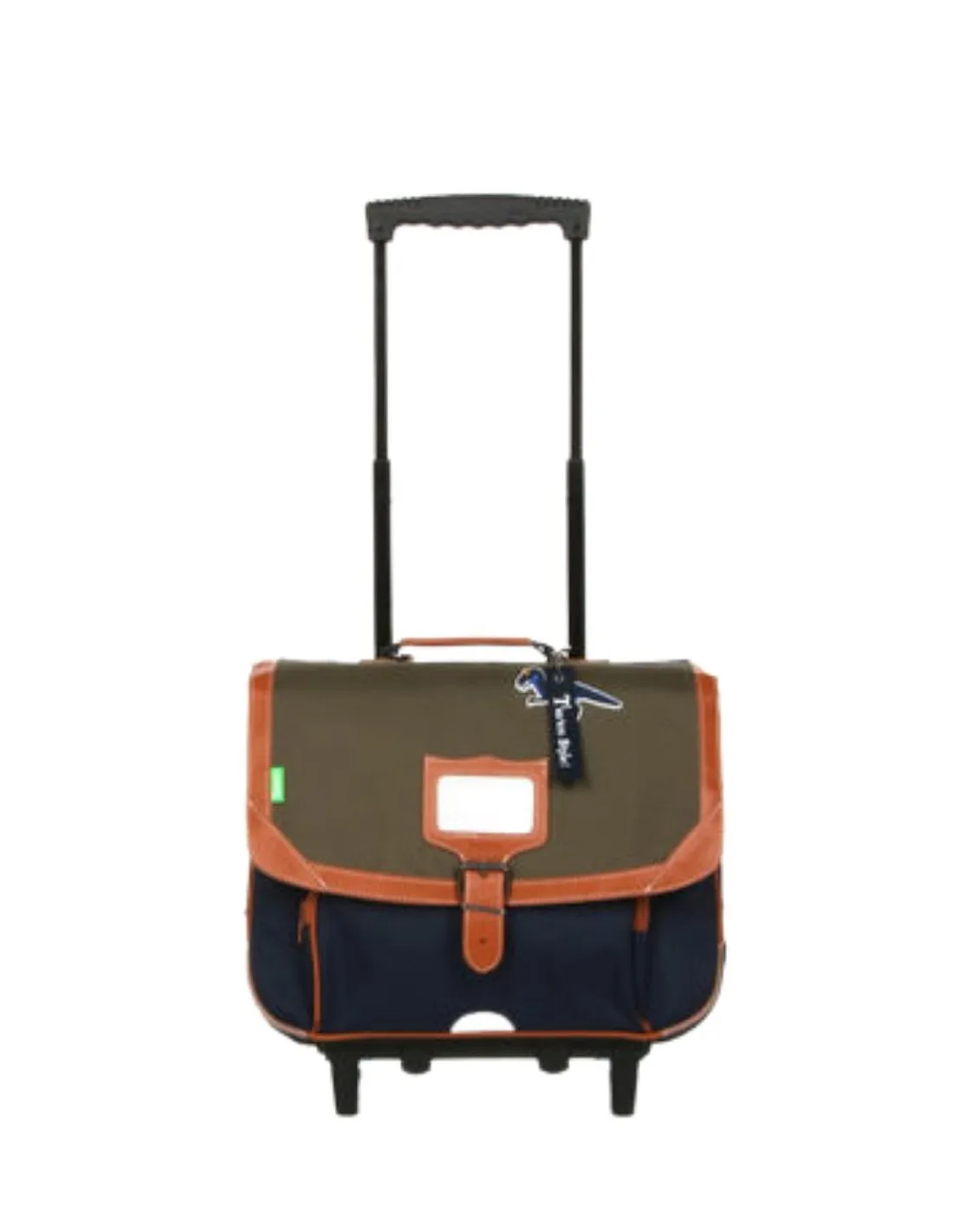 Cartable A Roulettes 38 Tann's Bico Axel Ref 57264 Bleu et Kaki 38*29*15 cm
