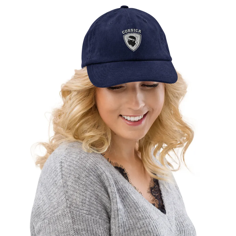 Casquette en velours ctelé Blason Corsica