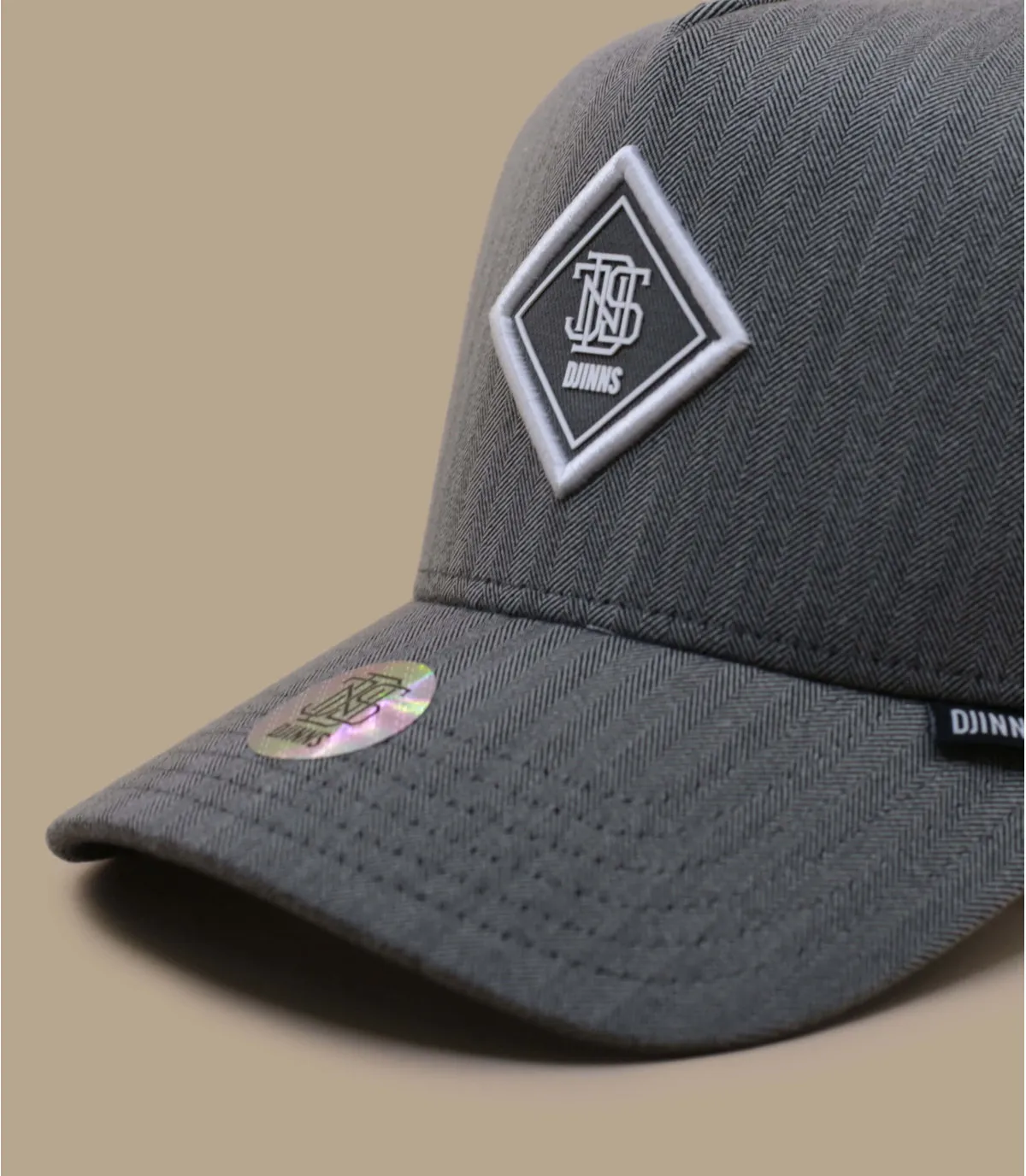 Casquette trucker grise - Casquette Trucker HFT Fine Herringbone grey Djinns : Headict