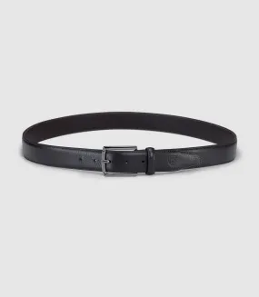 Ceinture ajustable en cuir 35mm marron foncé Xan