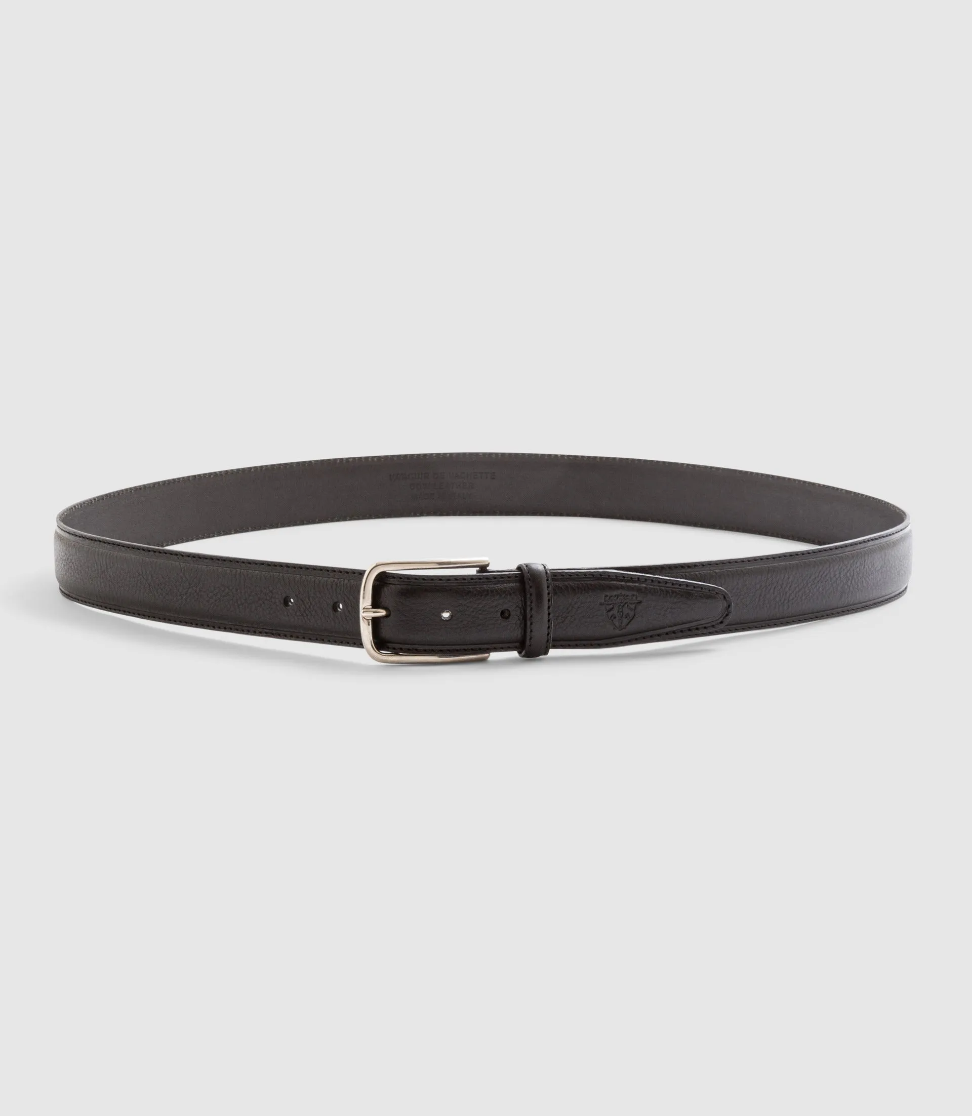 Ceinture ajustable en cuir noir Xue