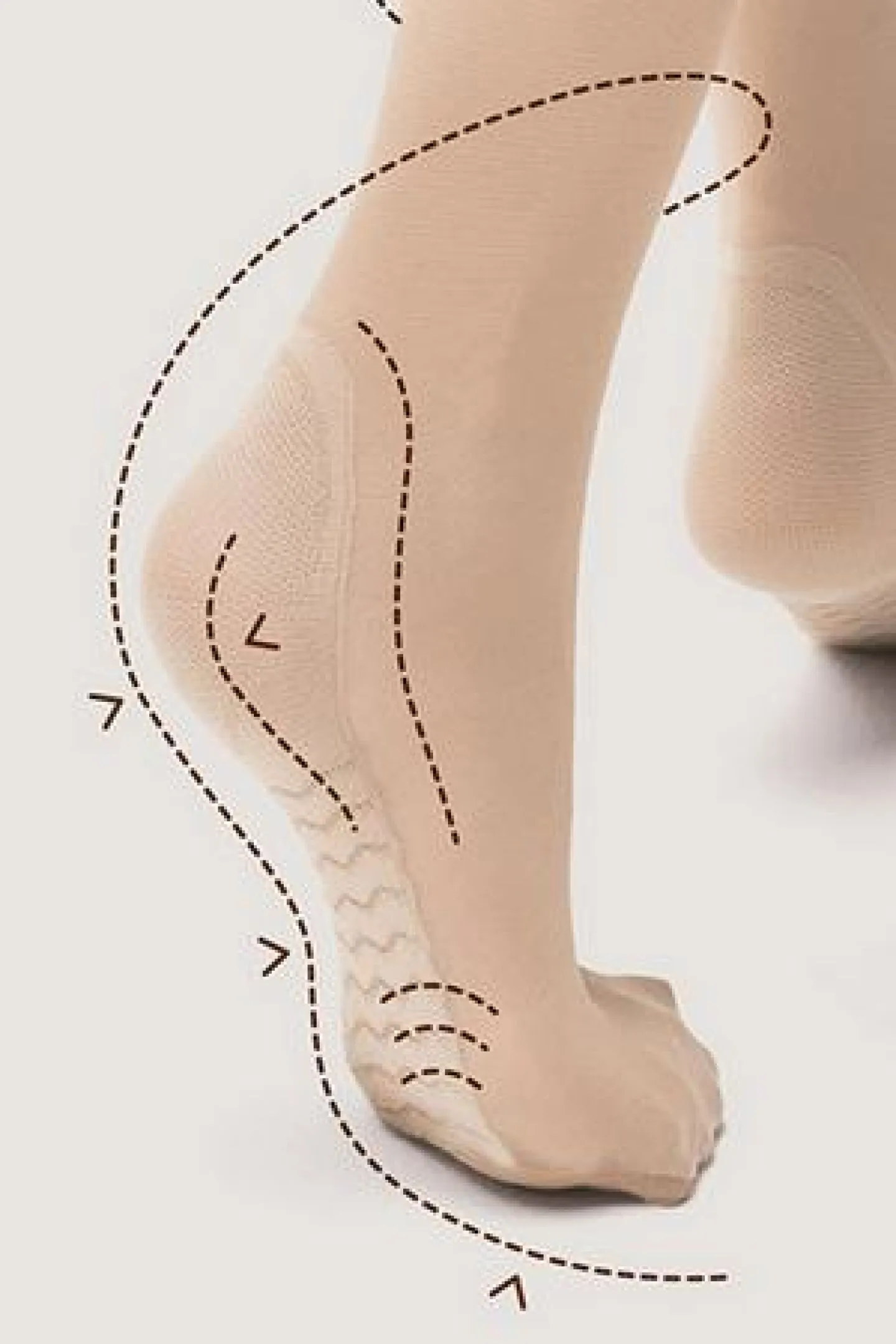 Chaussette de contention montante massante - 20 deniers - Fiore