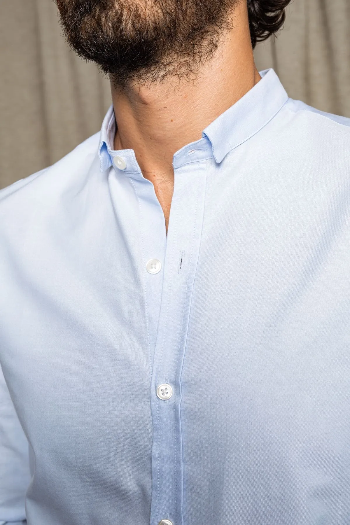 Chemise blanche Pax Greta Sky| Chemise en coton | Mode homme | JAQK Taille M Couleur Bleu