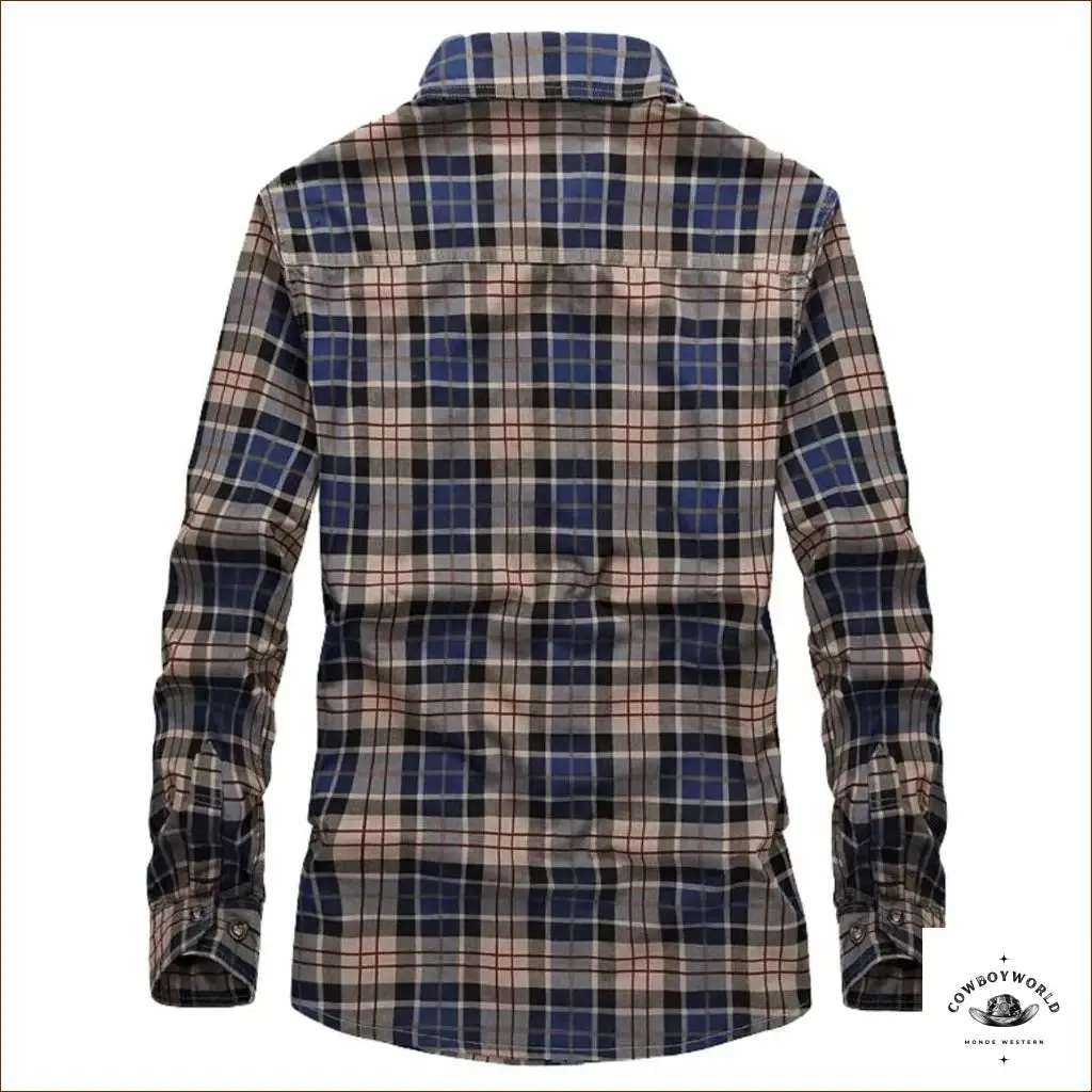 Chemise Cowboy Carreaux Fondus pour Homme