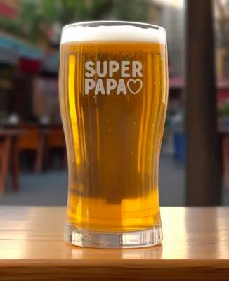 Chope de bière Super papa (gravé)
