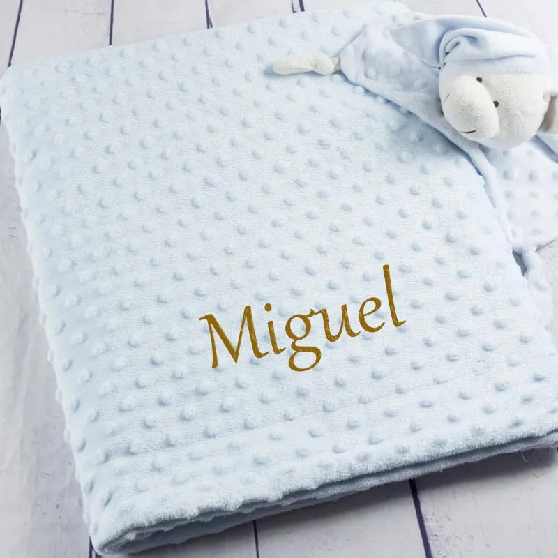 Ensemble couverture et doudou brodés