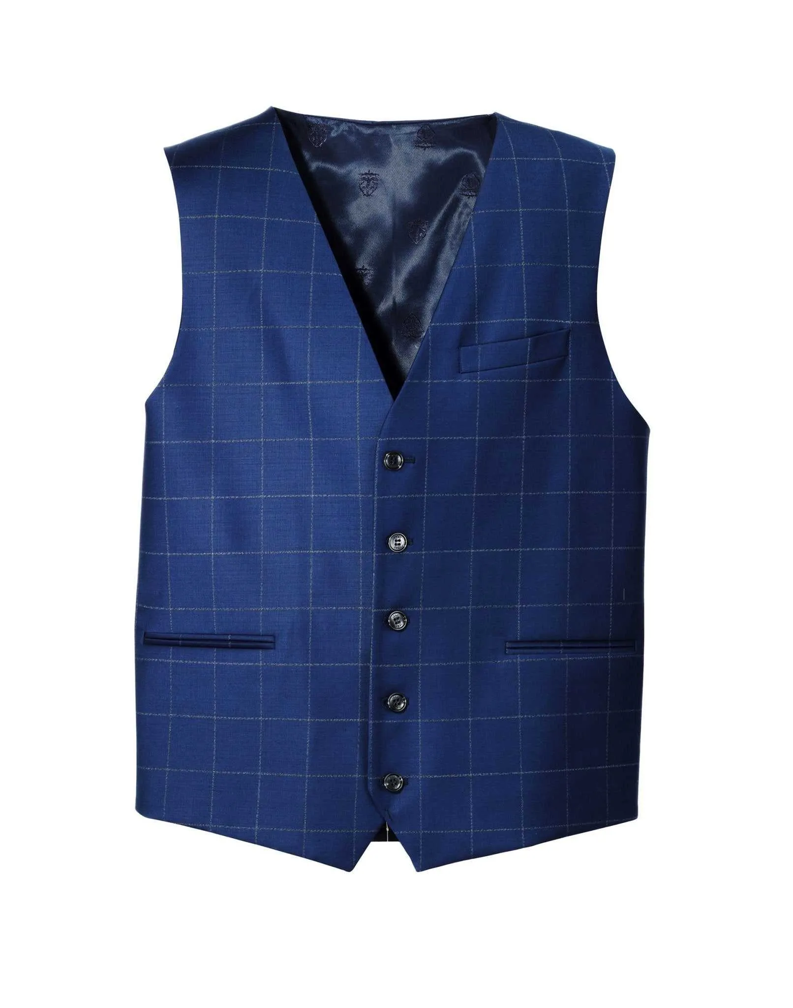 Gilet carreaux-fenêtre bleu Xfrozen