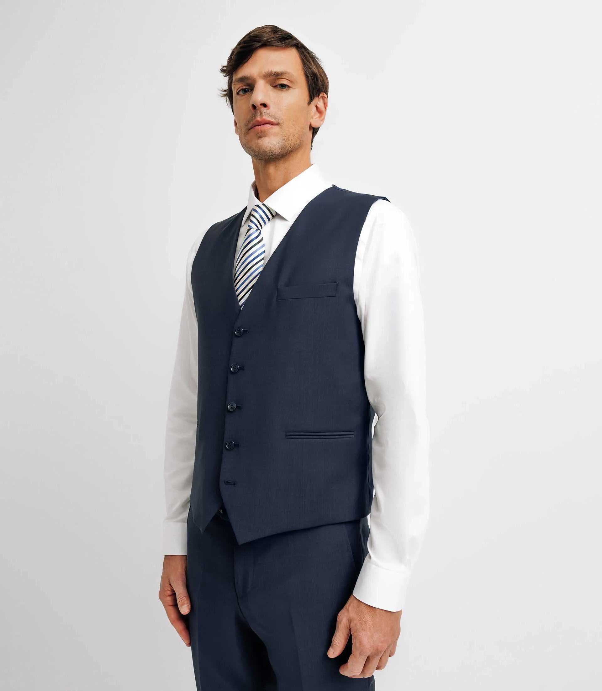 Gilet de costume bleu marine