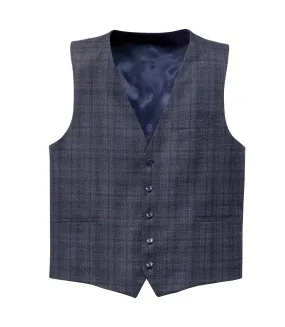 Gilet Prince de Galles bleu Queclatant