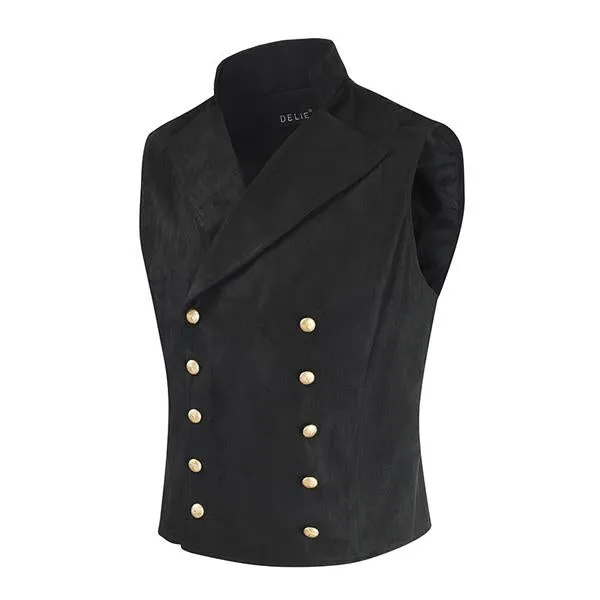 Gilet vintage à double boutonnage pour homme