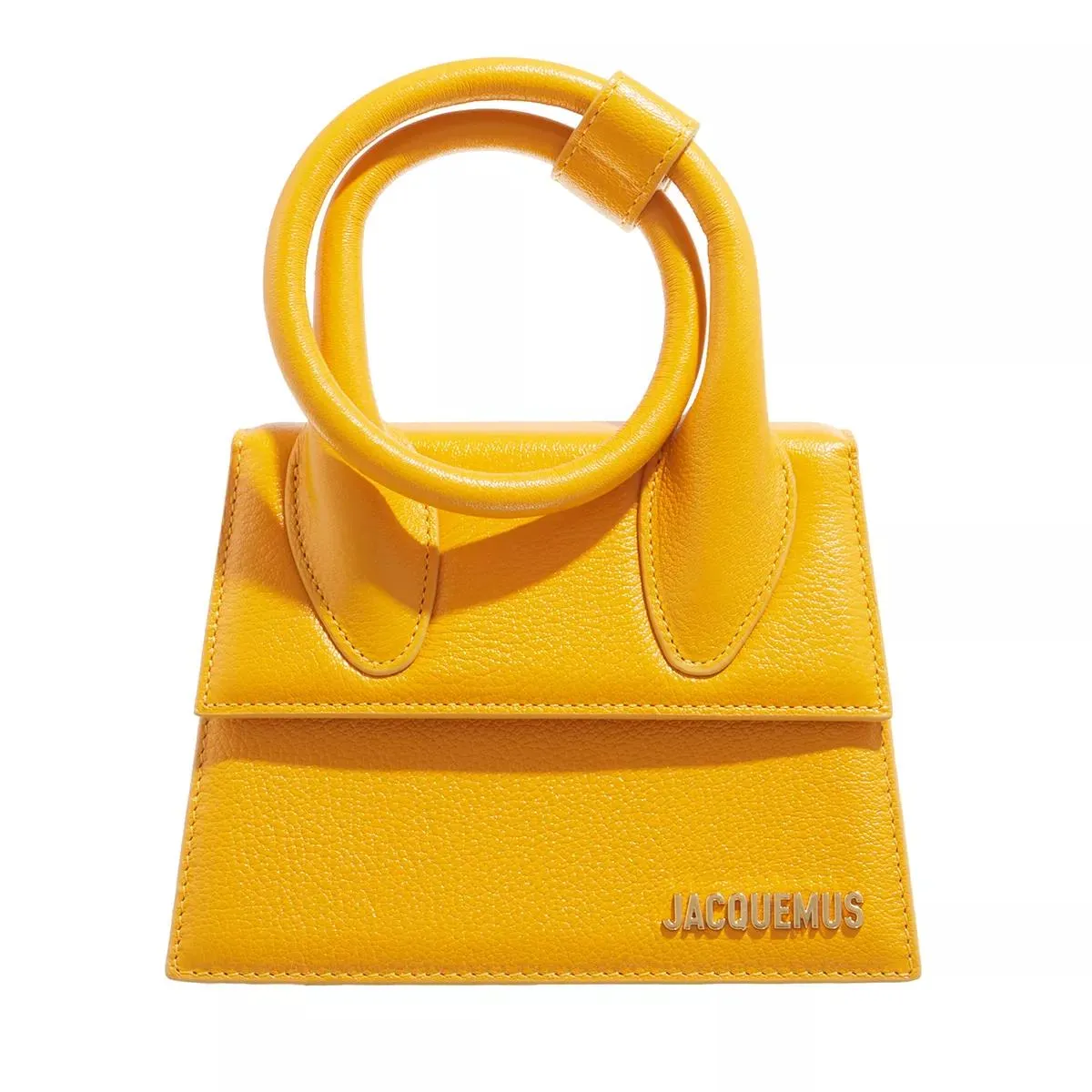 Jacquemus Top Handle Leather Bag Orange | Cartable