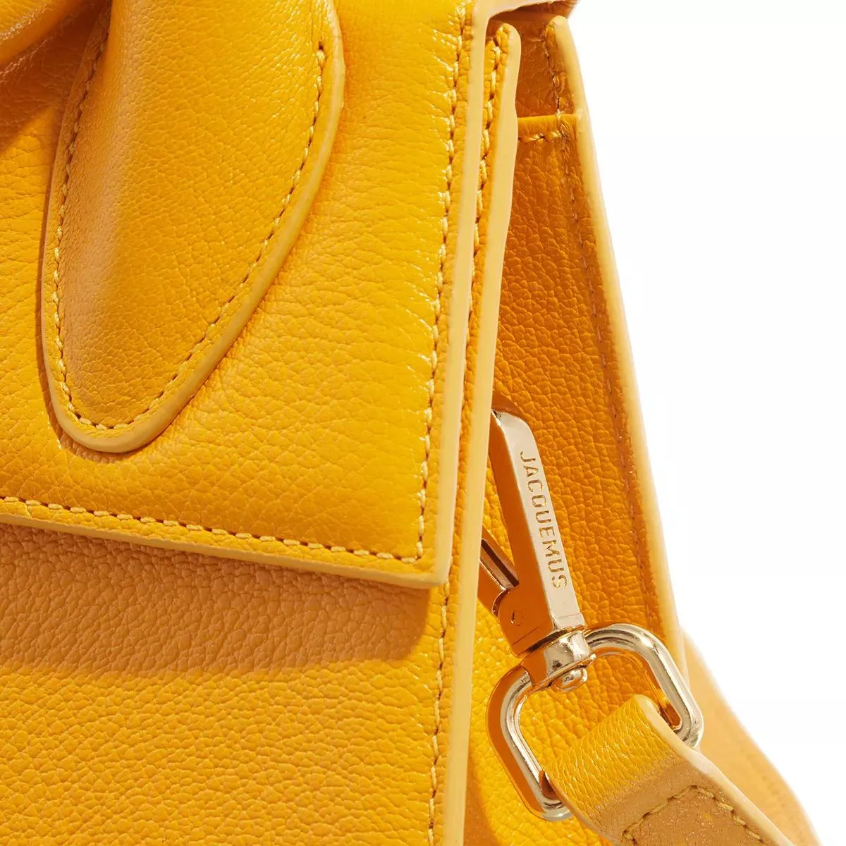 Jacquemus Top Handle Leather Bag Orange | Cartable