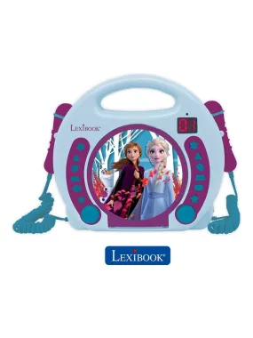 Lecteur Cd Portable Avec 2 Microphones Reine Des Neiges - N/A