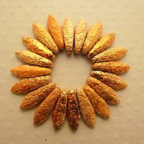 Lot de 20 gouttes dagues 5x16 mm jet etched sunset full- cbd516-1416