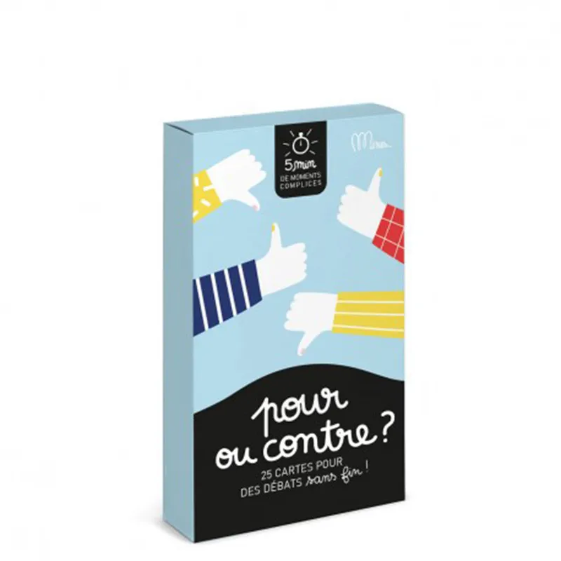 MINUS - POUR OU CONTRE? 25 CARTES POUR DES DEBATS SANS FIN - littlecasba.com