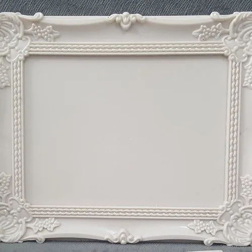 Moule silicone cadre photo miroir 24cm contour déco fleur pour pâte polymère fimo plâtre wepam porcelaine cire savon argile k851