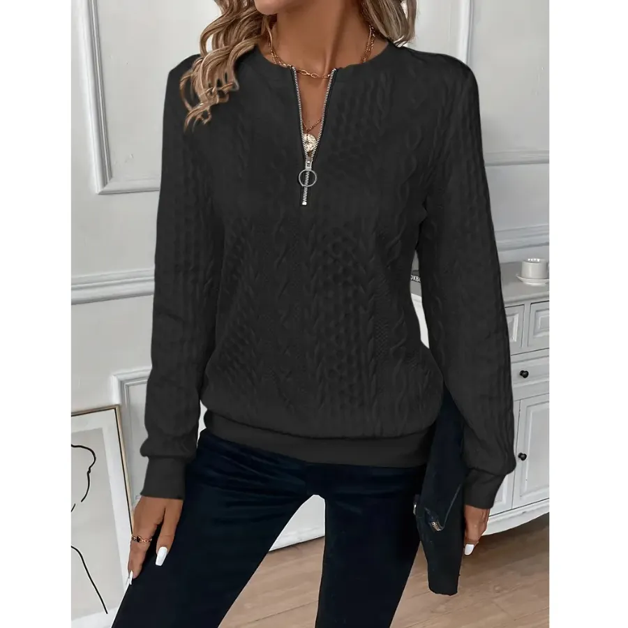 Nuala  | Sweat légant à Zip en Polaire | Hiver