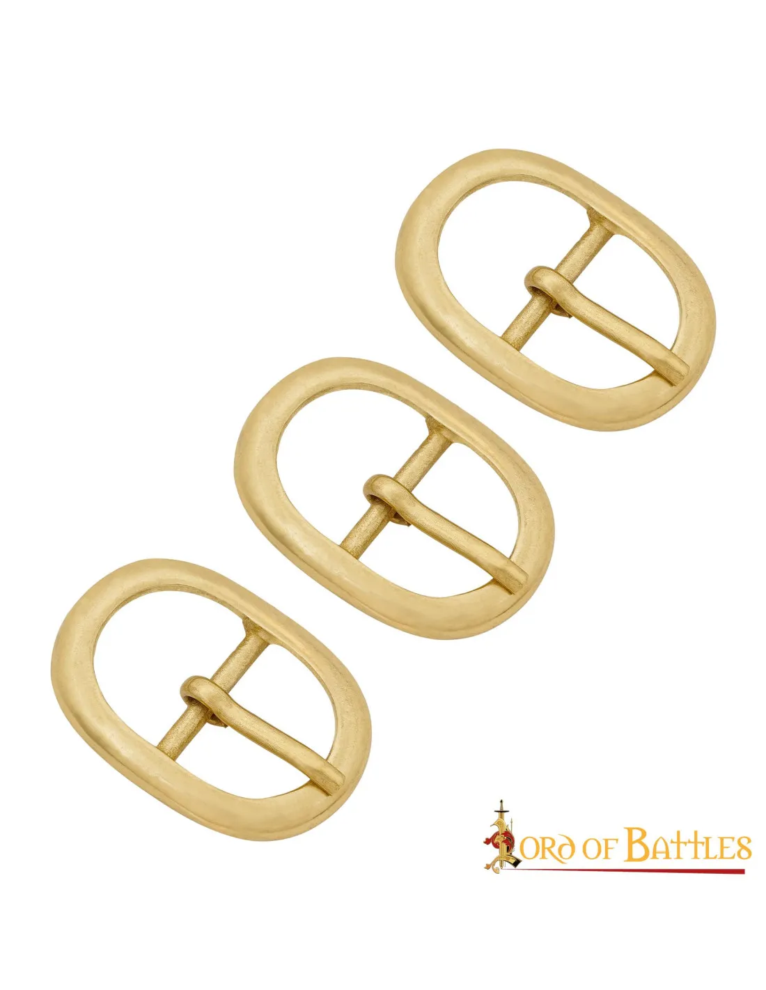 Pack de 3 boucles médiévales en laiton pur ⚔️ Boutique Épées