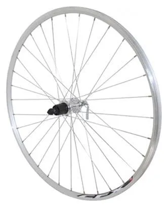 ROUE ROUTE 700 ELAN ARRIERE CFX ARGENT MOYEU ALU POUR CASSETTE SHIMANO-SRAM 10-9-8V.