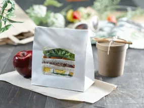 Sac bloomer papier blanc avec fenêtre 15 x 7,5 x 22 cm x 125 unités Fi 