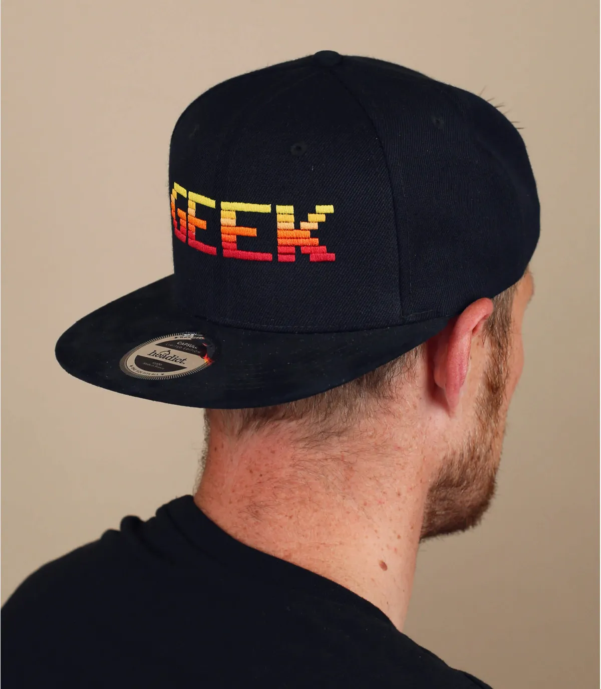 snapback Geek noir - Snapback Geek : Headict