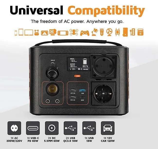 STATION DE CHARGE PORTABLE AC 300W