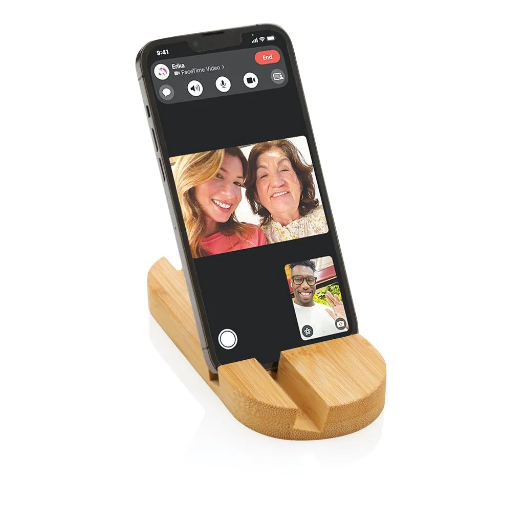 Support smartphone personnalisé en bambou - APOYA