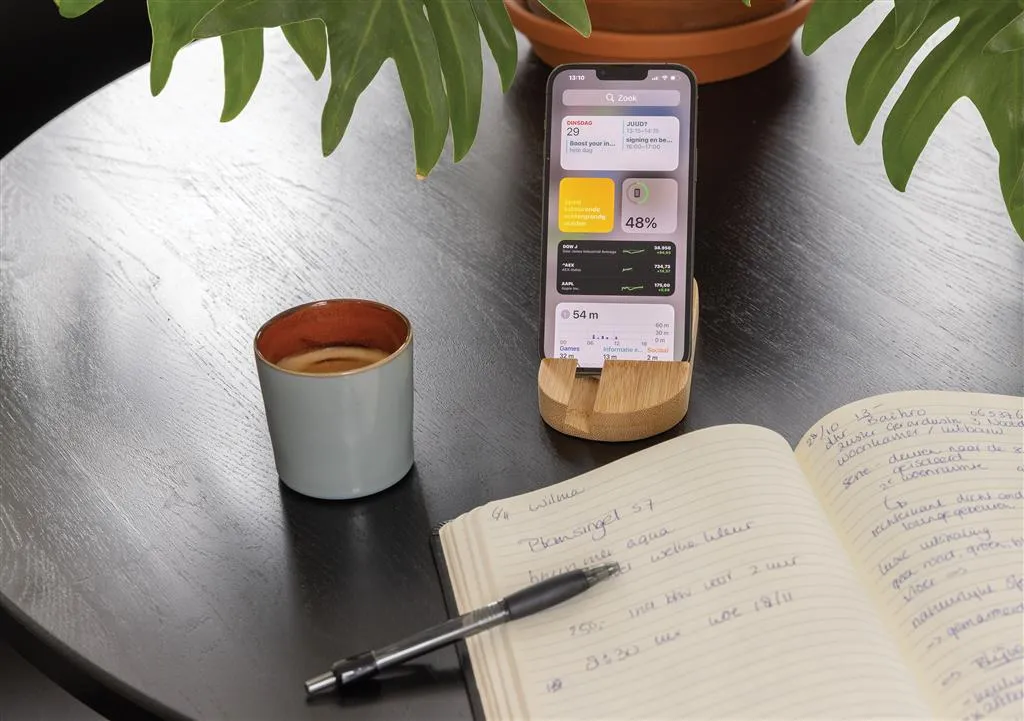 Support smartphone personnalisé en bambou - APOYA