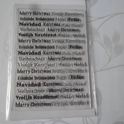 Tampons clear stamps transparent thème noel inscription