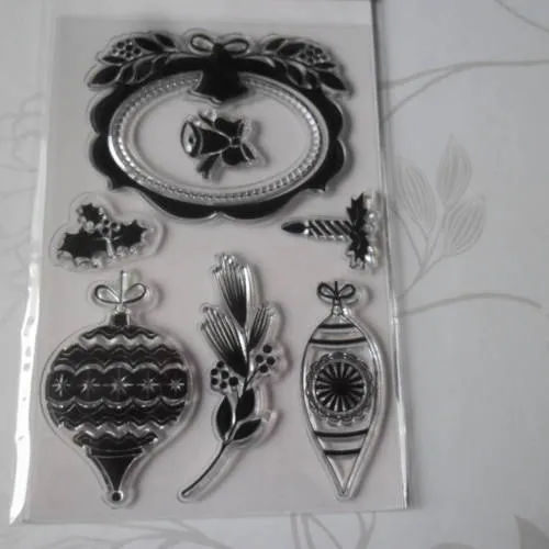 Tampons clear stamps transparent thème noel
